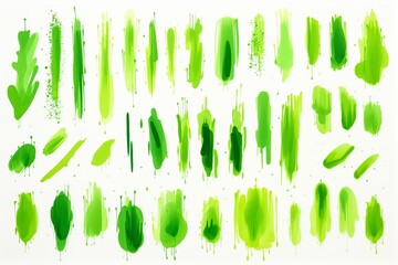 Explore this dynamic collection of green marker paint textures, featuring strokes that range from broad and bold to fine and intricate