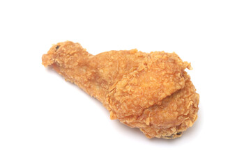 Close up of Chicken Fried Isolated White Background.