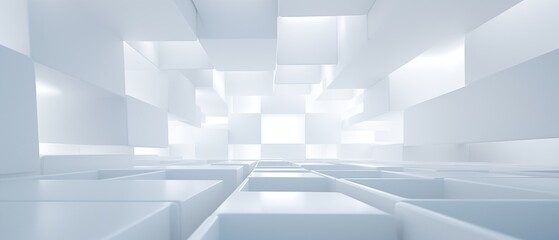 Fototapeta na wymiar abstract geometric white background