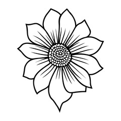 Hand drawn simple flower illustration