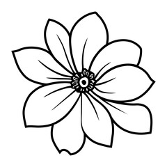 Fototapeta premium Hand drawn simple flower illustration