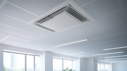 sleek design of a duct air conditioner in a modern home or office—a modern image representing climate control, interior comfort, and the efficiency of a contemporary cooling system