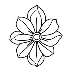 Hand drawn simple flower illustration