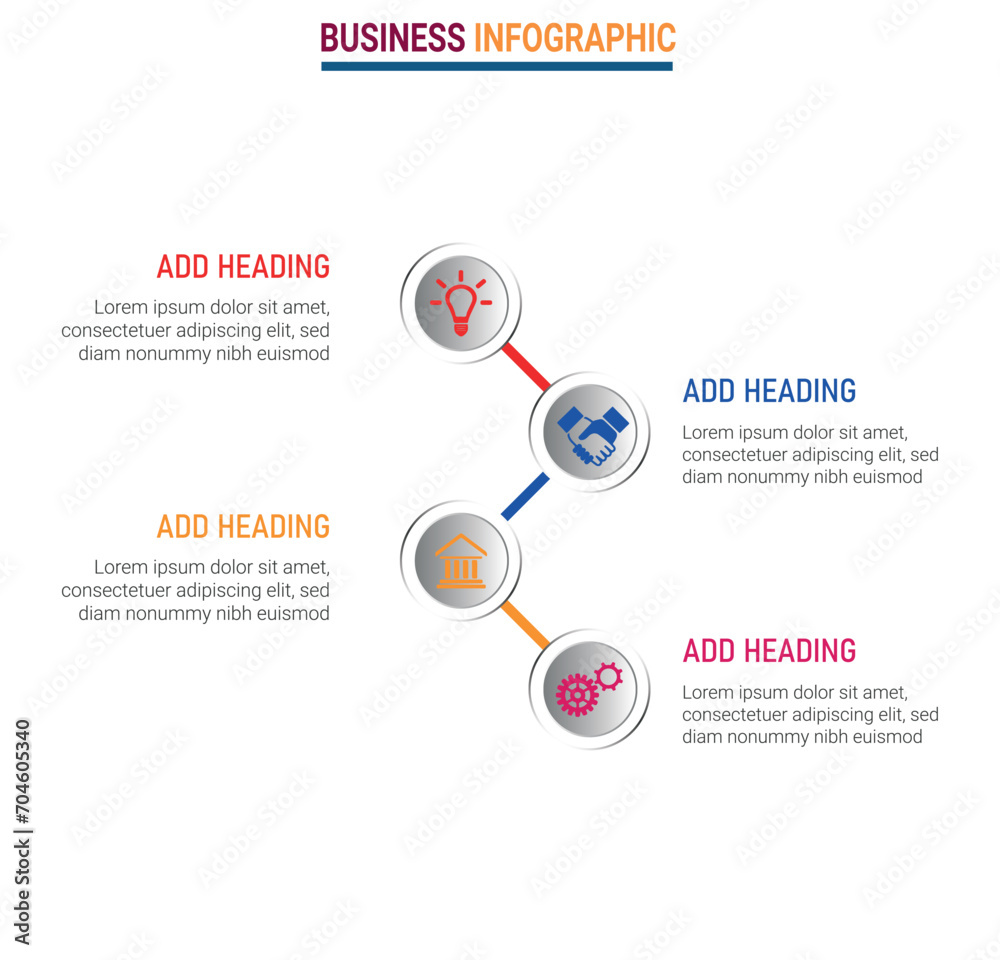 Fototapete infographic elements data visualization vector design template. can be used for steps, options, busi