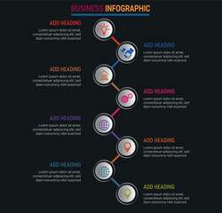 Infographic elements data visualization vector design template. Can be used for steps, options, business process, workflow, diagram, flowchart concept, timeline, marketing icons, info graphics.