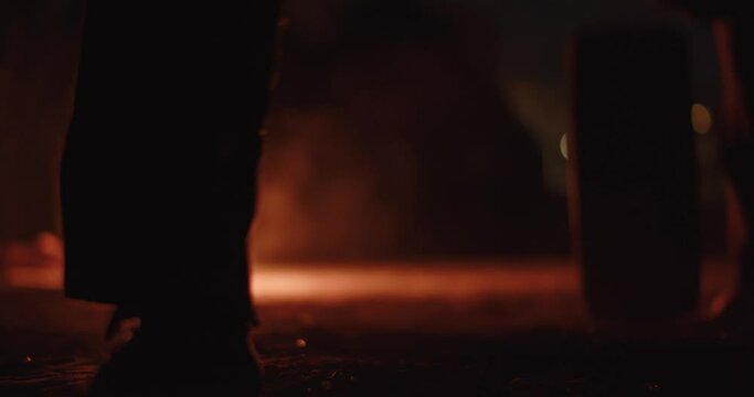 The Riots In The City, Streets in Fire. Burning tire.