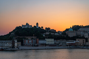 Ancona, Marche. Glimpses of summer and sunrise.