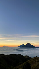 sunset in the mountains