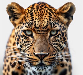 Leopard's head and fur on a transparent background


