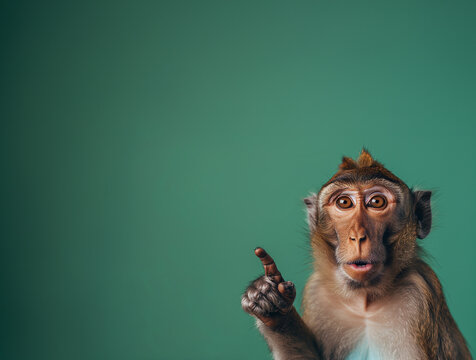 Monkey Shocker: A Perfect Capture for YouTube Thumbnails and Wildlife Engagement. With Copy Space