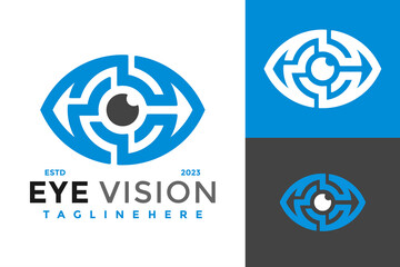 Fototapeta premium Letter C Eye Vision Logo design vector symbol icon illustration