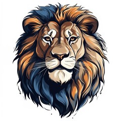 Lion head free vector in the style of graphic

