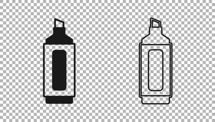 Obraz premium Black Marker pen icon isolated on transparent background. Vector
