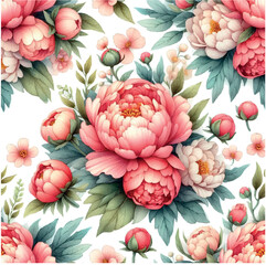 peonies. floral background. background with peonies. pattern with peonies