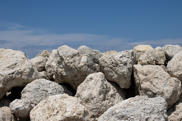 Stones on the coast of the Ionian sea, Roda, Corfu