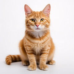 Obraz premium cat on white background isolated