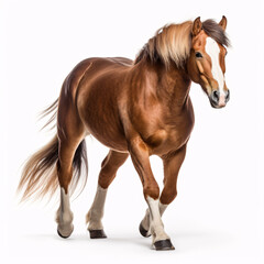 horse on white background isolated