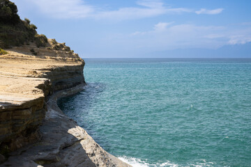 Rock formations in Sidari, Corfu, Greece