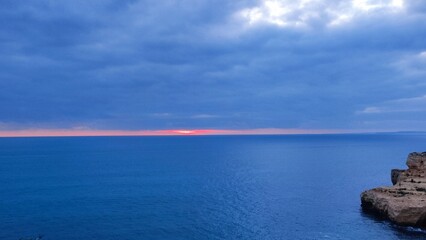 Fototapeta premium very blue sunset