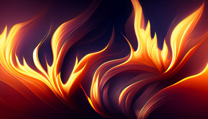 Fototapeta premium Flame motion on abstract background. Red fire texture, orange burn light.