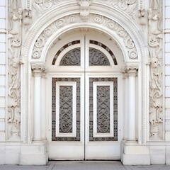 Obraz premium On the streets in Istanbul, public places. Elements of architectural decorations of buildings, doorways and arches gate , plaster moldings, plaster patterns.