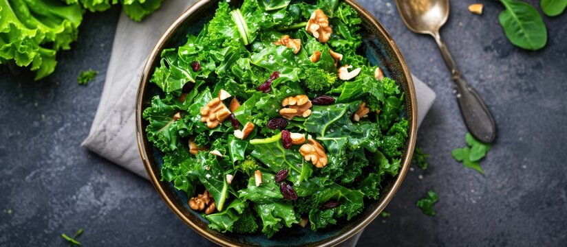 Nourishing greens with almond and cranberry