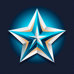 Logo estrella azul ilustrada