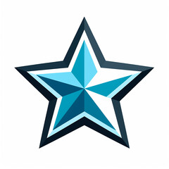 Obraz premium Logo estrella azul ilustrada