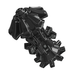 Metal abstract shape, 3d render © neurostructure