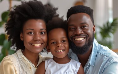 Portrait of happy african american family