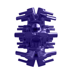 Metal abstract shape, 3d render © neurostructure