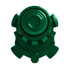 Metal abstract shape, 3d render © neurostructure