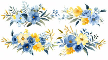 Obraz premium Floral frame with decorative flowers, decorative flower background pattern, floral border background