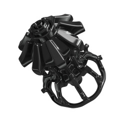 Metal abstract shape, 3d render © neurostructure