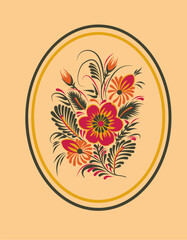 Ukrainian floral pattern in Petrikivka style1