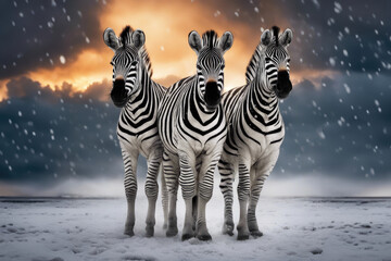 3 zebras