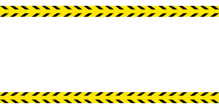 Line yellow and black color with texture and text space. Warning sign on white background. Blank Warning Sign. Warning Background for your design. Template. EPS10. 