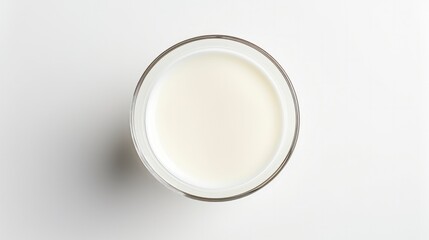 Top view of milk glass