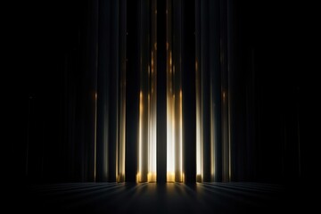 Obraz premium Abstract digital Architecture, glowing tall building. View of futuristic background.