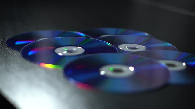 DVD-CDs. CDs of different colors