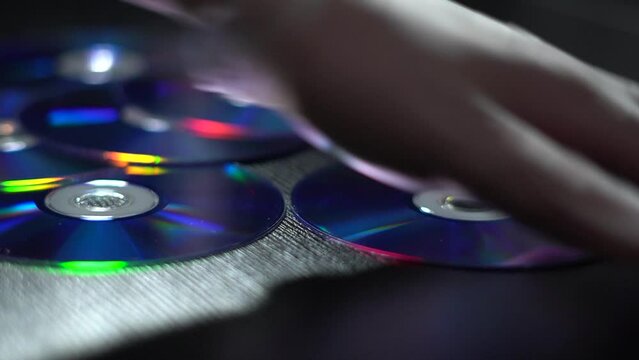 DVD-CDs. CDs of different colors