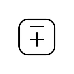 Fototapeta premium Add, new, plus icon symbol - create icons, more button in thin line, outline and stroke style for apps and website 