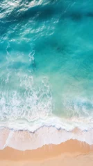 Tuinposter A Serene Aerial View of a Beach and Ocean © cac_tus