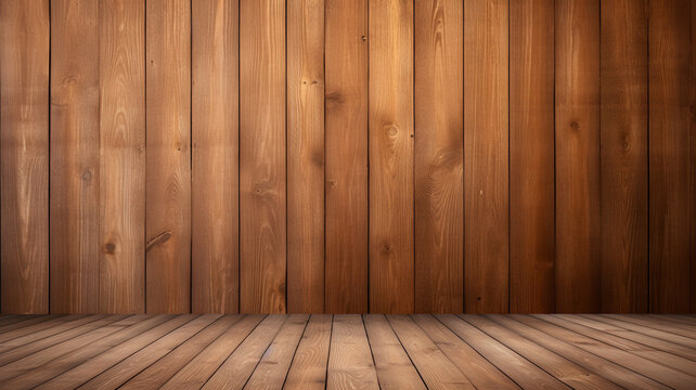 Brown vertical wood texture background, wood boardwalk decking surface pattern