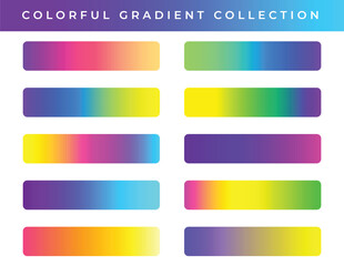 a vector template of color gradient set design or mockup 