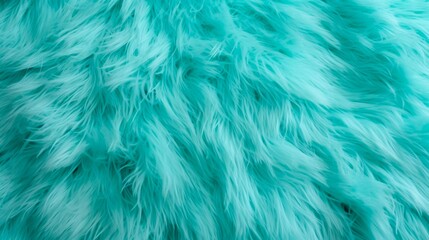 Fototapeta na wymiar Close-up of a vibrant blue texture of soft fur with various shades of turquoise. Dyed animal fur. Concept is Softness, Comfort and Luxury. Can be used as Background, Fashion, Textile, Interior Design