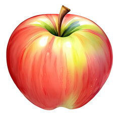 apple watercolor illustration sketch isolated no background