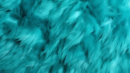 Close up of a vibrant blue fur texture with various shades of turquoise. Dyed animal fur. Concept is Softness, Comfort and Luxury. Can be used as Background, Fashion, Textile, Interior Design