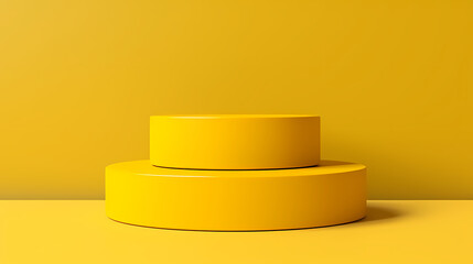 Simple product booth, podium, stage, product commercial photography background, cosmetics booth, 3D rendering