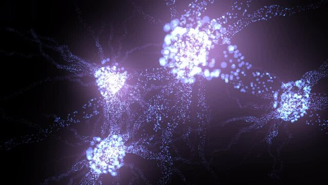 Dark matter, visible as a web or network structure that matter in our Universe builds upon, 4k 24p, Blue